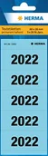 Etykiety do drukarek - HERMA 1682 lata naklejki 2022 na segregatory (60 x 26 mm, papier, matowy, nieprzezroczysty), samoprzylepne, trwale przylegające etykiety tekstowe, 100 etykiet, niebieskie - miniaturka - grafika 1