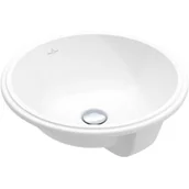 Umywalki - Villeroy & Boch Architectura umywalka 40 cm podblatowa okrągła CeramicPlus Weiss Alpin 5A7545R1 - miniaturka - grafika 1