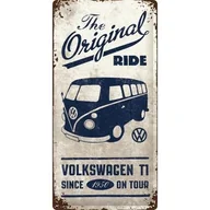 Dekoracje domu - Art Nostalgic 27017 blaszana tabliczka Volkswagen Bulli The Original Ride, 25 x 50 cm 27017 - miniaturka - grafika 1