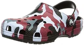 Kapcie damskie - Crocs Classic Camo Kids Clog 207594, Kapcie Unisex-Dla dzieci i młodzieży, Czarny czerwony, 29 EU - miniaturka - grafika 1