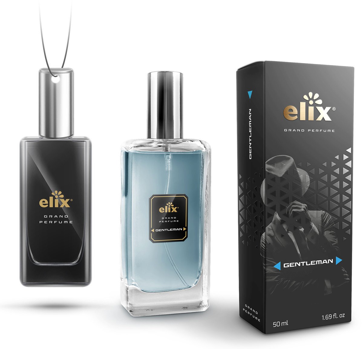 Perfumy do samochodu ELIX zapach do auta Gentleman 50ml z zawieszką