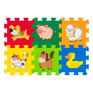 Plastica Piankowe puzzle ze zwierzętami, 6 szt. - Puzzle - miniaturka - grafika 1
