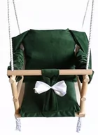 Place zabaw - HUŚTAWKA 3w1 DLA DZIECI KRÓLICZEK kolor ZIELONY - miniaturka - grafika 1