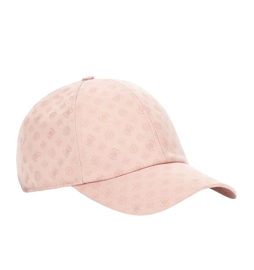 GUESS Różowa damska czapka z daszkiem w monogram Anise Shiny Peony
