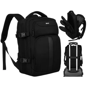 Miejski plecak na laptopa A4 w czarnym kolorze - Peterson - Torby na laptopy Miejski plecak na laptopa A4 w czarnym kolorze - Peterson - Torby na laptopy - miniaturka - grafika 1