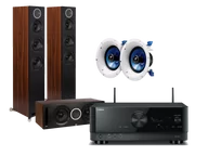 Kino domowe - Yamaha RX-V4A (czarny) + Debut Reference F5 (czarny) + Debut Reference C5 (czarny) + 2 x IC600 (biały) - miniaturka - grafika 1