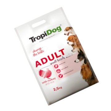 Karma sucha dla psa TROPIDOG Premium Adult S Turkey & Rice, 2,5 kg