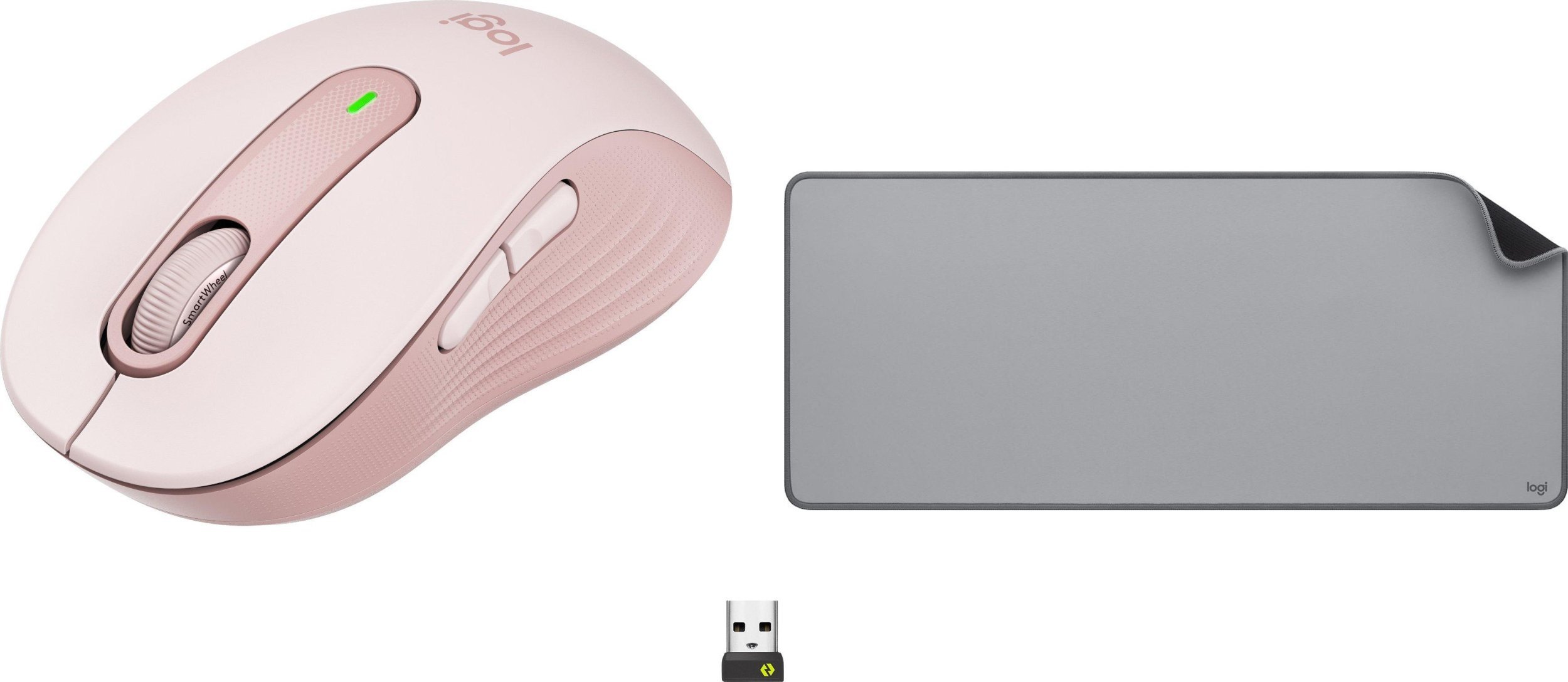 Logitech M650 Różowy 910-006254 + Studio Series - MID GREY 956-000052