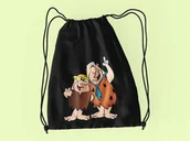 Torby szkolne - WOREK DO SZKOŁY WF/BUTY FLINSTONOWIE + IMIĘ - miniaturka - grafika 1