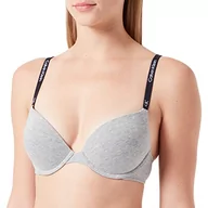 Biustonosze - Calvin Klein Push Up Plunge Biustonosz o kroju plunge Kobiety, wrzos szary, 75A - miniaturka - grafika 1