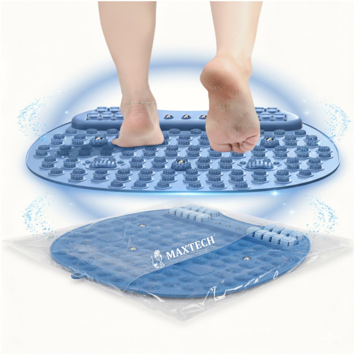 Mata masująca do akupresury stóp Masażer z kolcami i magnesami Duża 50x50cm
