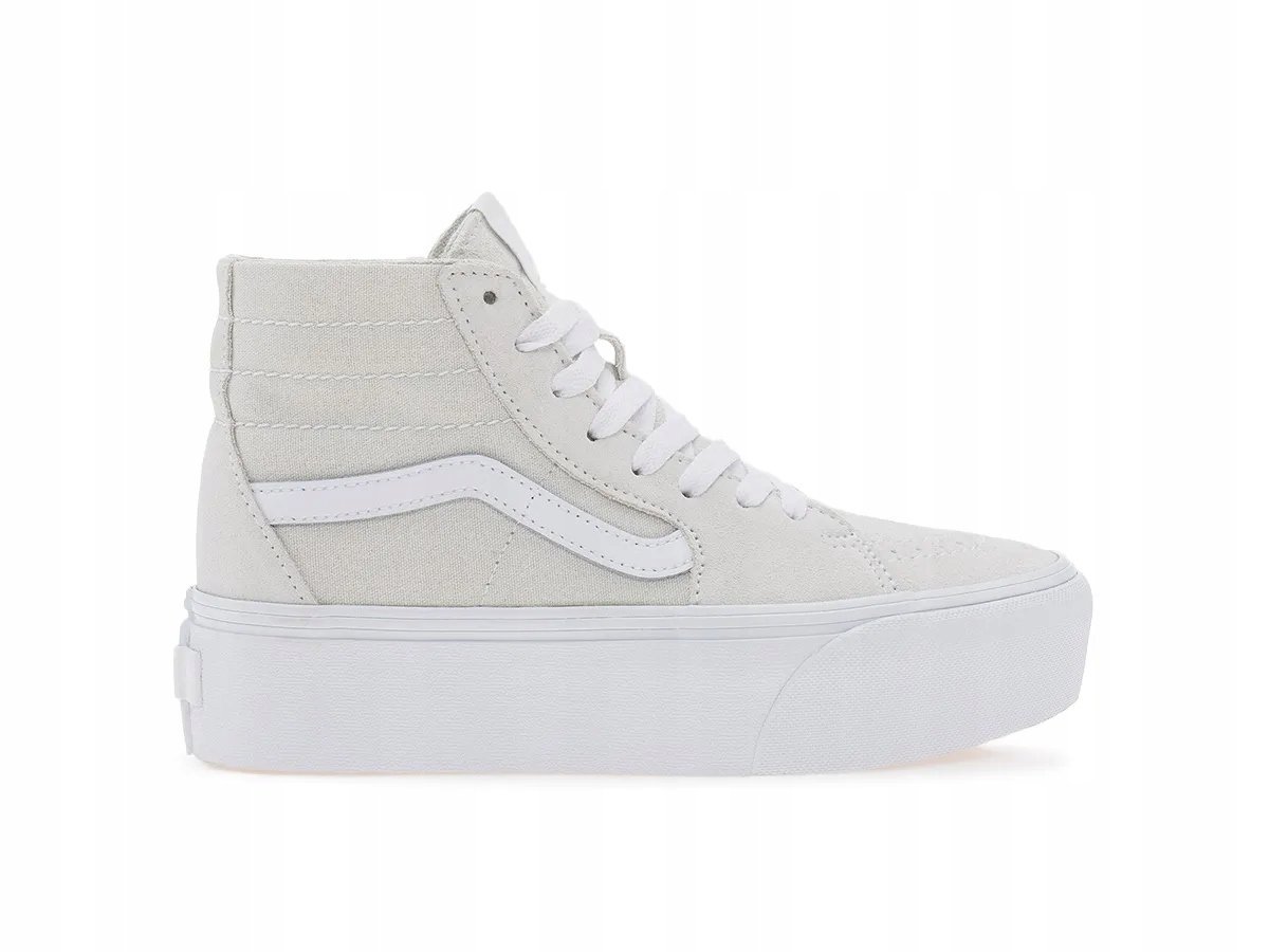 VANS TRAMPKI DAMSKIE WYSOKIE KREMOWE NA PLATFORMIE 37 14AD