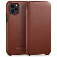 Etui i futerały do telefonów - moVear flipSide S - Skórzane etui do Apple iPhone 11 Pro (5.8") | Pokrowiec slim case, Skóra naturalna nappa (Brązowy) - miniaturka - grafika 1