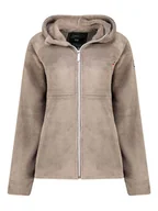 Kurtki damskie - Geographical Norway Kurtka polarowa "Ulotta" w kolorze szarobrązowym - miniaturka - grafika 1