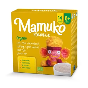 Mamuko Organiczna kaszka owies jasna gryka jęczmień orkisz żyto Mamuko 4779032700238 - Kaszki dla dzieci - miniaturka - grafika 1