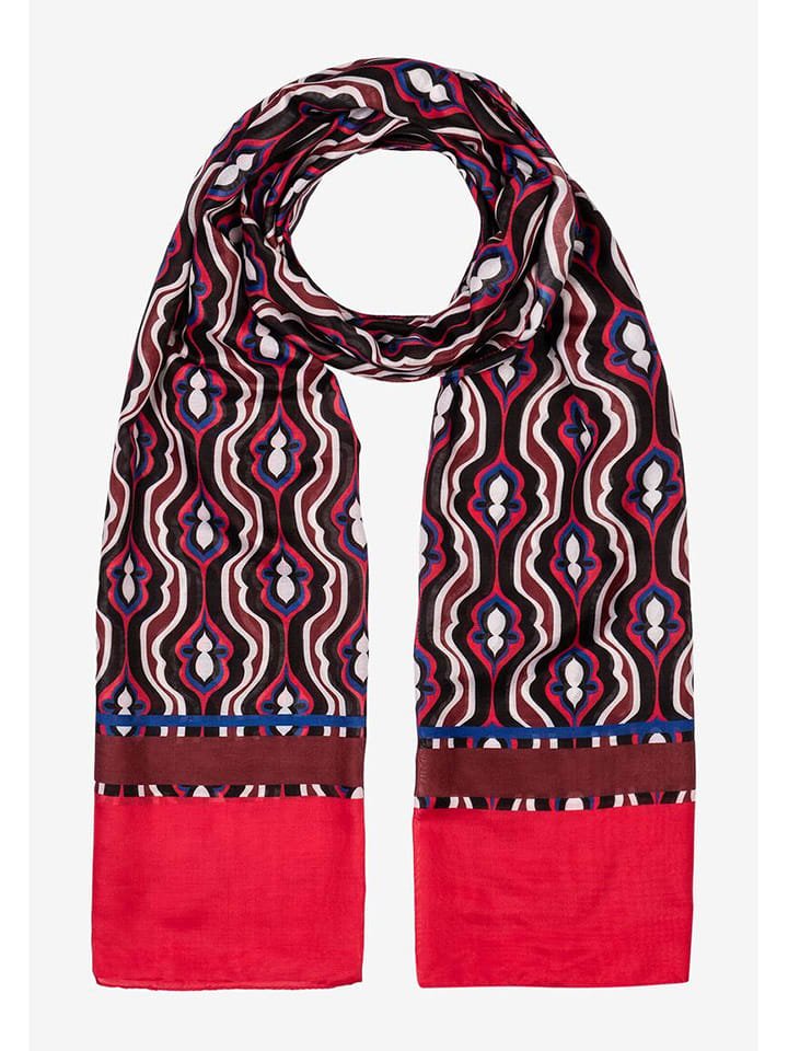 More & More Szal w kolorze czerwono-czarno-niebieskim - 180 x 70 cm