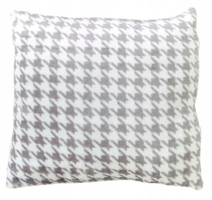 Miękka poszewka w pepitkę 40x40 cm szara - Poszewki na poduszki - miniaturka - grafika 1