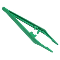 Apteczki i materiały opatrunkowe - Pęseta chirurgiczna jednorazowa zielona 12,8cm ZARYS plastikowa - 1 szt. - miniaturka - grafika 1