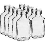 Domowy wyrób alkoholu - Browin Butelka na nalewki typu piersiówka 100 ml 10 szt. - miniaturka - grafika 1