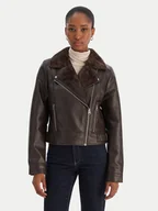 Kurtki damskie - Vero Moda Kurtka z imitacji skóry Hailey 10250405 Brązowy Regular Fit - miniaturka - grafika 1