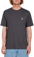 Koszulki męskie - t-shirt VOLCOM CIRCLE BLANKS TEE Heather Black - miniaturka - grafika 1