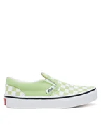 Buty dla dziewczynek - Vans Tenisówki Classic Slip-On VN000D0JE2Y1 Zielony - miniaturka - grafika 1
