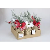 Ozdoby bożonarodzeniowe - Stroik w doniczce 26 cm ośnieżony mix - miniaturka - grafika 1