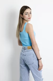 BODY PRĄŻKOWANE Z APLIKACJĄ- NIEBIESKIE - Olika - Body - miniaturka - grafika 1