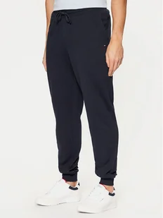 Tommy Hilfiger Spodnie dresowe Terry MW0MW37236 Granatowy Regular Fit - Spodnie sportowe męskie - miniaturka - grafika 1