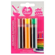 Dodatki do ciast w proszku - Carrefour Classic Barwniki spożywcze w płynie czerwony żółty zielony 18 ml (3 x 6 ml) - miniaturka - grafika 1