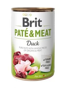 Brit Pate & Meat Dog Duck KACZKA 400g DARMOWA DOSTAWA od 95zł +DO 3% ZWROTU W PROGRAMIE LOJALNOŚCIOWYM PATE-400-DUCK - Mokra karma dla psów - miniaturka - grafika 1