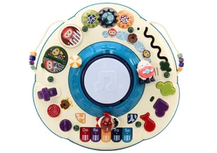 Stolik Panel Edukacyjny Interaktywny Pianinko Bębenek Niebieski - Zabawki interaktywne dla dzieci - miniaturka - grafika 5