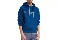 Bluzy męskie - Tommy Hilfiger Męska bluza z kapturem z logo Tommy, Głębokie indygo, M - miniaturka - grafika 1