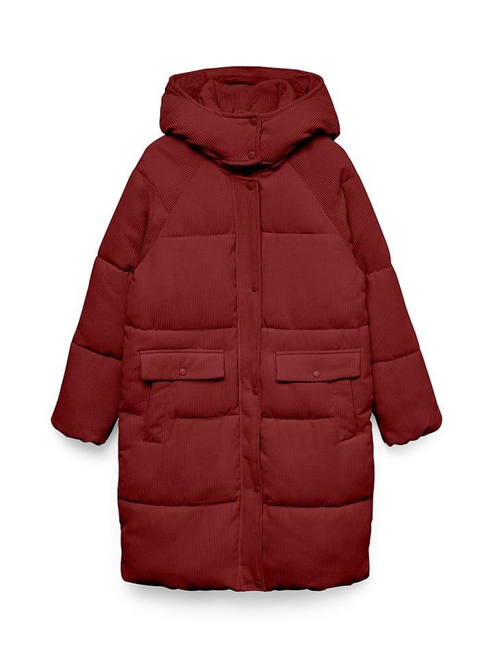 Vero Moda Płaszcz pikowany w kolorze bordowym