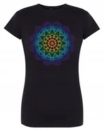 Koszulki i topy damskie - T-Shirt damski nadruk kolorowa Mandala r.S - miniaturka - grafika 1