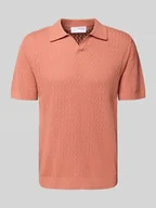 Koszulki męskie - Koszulka polo o kroju regular fit z efektem szydełkowym model ‘LINO’ - miniaturka - grafika 1