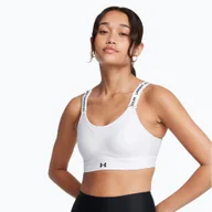 Bielizna sportowa damska - Biustonosz treningowy Under Armour Infinity High 2.0 white/black WYSYŁKA W 24H 30 DNI NA ZWROT - miniaturka - grafika 1