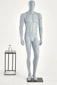 Manekiny wystawowe - M24-7 Grey manekin stojący Eurotondisplay szary matowy lakierowany nos usta w kształcie szyk i elegancja wysoka jakość - miniaturka - grafika 1
