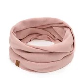 Apaszki i szaliki damskie - Modny pudrowy komin damski różowy k4 brodrene - miniaturka - grafika 1