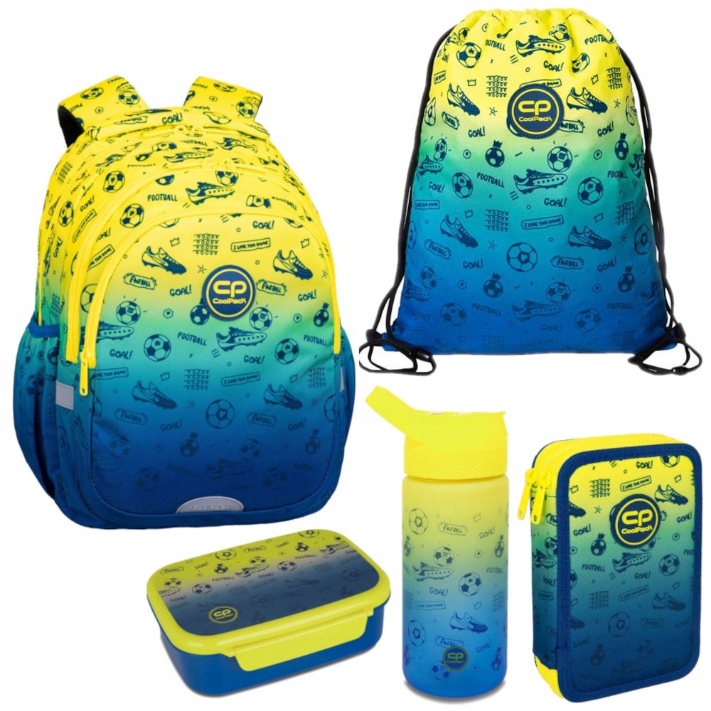 CoolPack plecak szkolny 1-3 klasa tornister Football 2T dla chłopca Zestaw