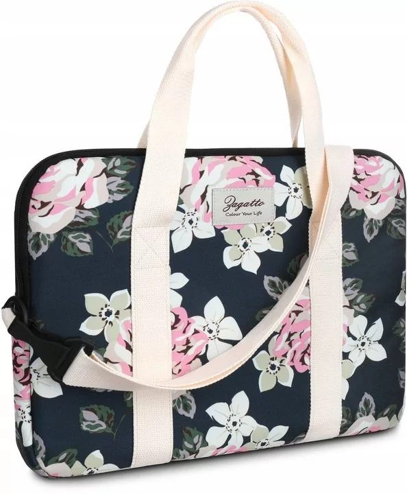 Zagatto, Damska torba na laptopa 15,6 kwiaty na ramię lekka