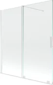 Parawany nawannowe - Mexen Velar parawan nawannowy 2-skrzydłowy przesuwny 150 x 150 cm, transparent, biały - 896-150-000-01-20 - miniaturka - grafika 1