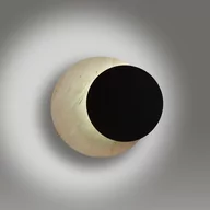 Lampy ścienne - Emibig Lighting kinkiet czarny sklejka CIRCLE 1B BLACK 971/2 okrągła lampa ścienna do salonu 971/2 - miniaturka - grafika 1