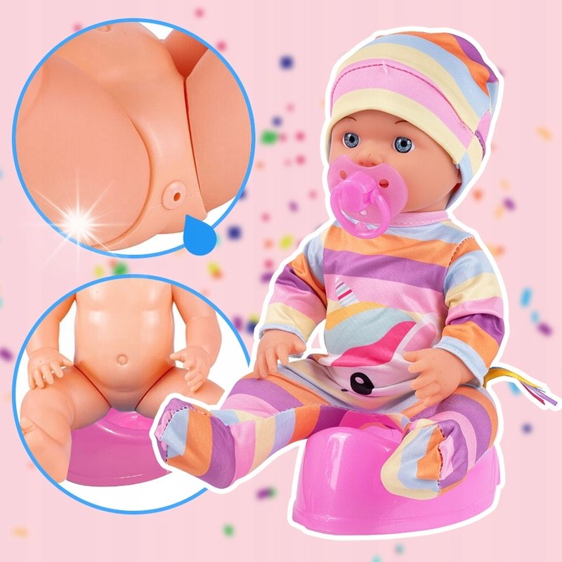 Lalka Bobas robi siku Zestaw Krzesełko Do Karmienia Nosidełko Akcesoria