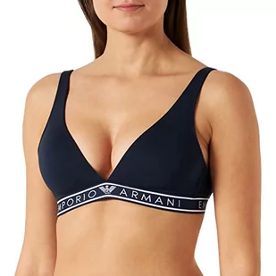 Emporio Armani Women's Iconic Logoband Biustonosz Wyściełany Biustonosz Damski, Marine, M - Biustonosze - miniaturka - grafika 1