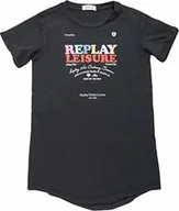 Sukienki - Replay Dziewczęca sukienka z krótkim rękawem z dżerseju, czarna (Blackboard 099), 6 lat, 099 Blackboard, 6 Lata - miniaturka - grafika 1