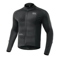 Koszulki rowerowe - Koszulka kolarska rowerowa z długim rękawem ciepła jesień/zima XXL - czarna ROCKBROS - miniaturka - grafika 1