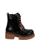 Botki damskie - Lakierowane botki - Venezia - miniaturka - grafika 1