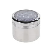 Trafika - Młynek Metalowy Srebrny z okienkiem 4cz.  55 mm - miniaturka - grafika 1