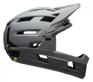 Kaski rowerowe - Kask full face BELL SUPER AIR R MIPS SPHERICAL matte gloss grays - miniaturka - grafika 1